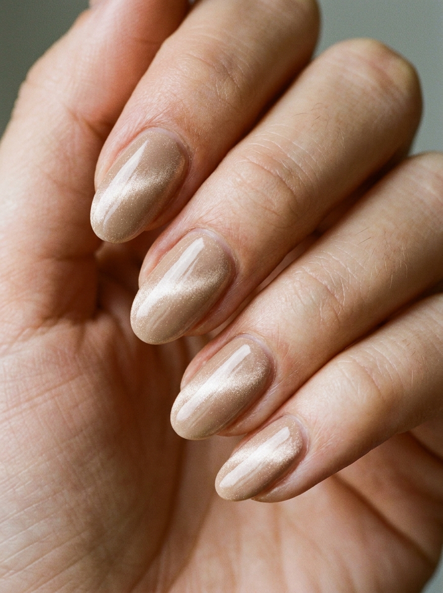 Beige Cat Eye Nails als Beige Nägel Ideen Inspiration 2026